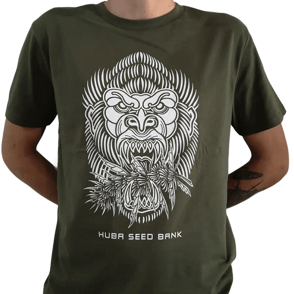 Mohazöld organikus póló – Gorilla